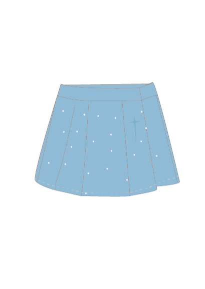 Rhinestone Denim Skirt