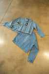 Rhinestone Denim Jacket Uomo